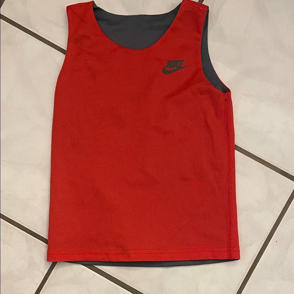 Nike Red and Gray Sleeveless Reversible Top